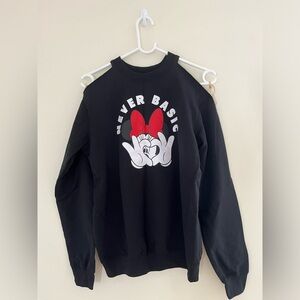 Disney Minnie Mouse “Never Basic” off the shoulder sweater